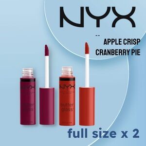 *🆕*NEW* NYX |FULL| 2️⃣ Butter Lip Gloss Apple Crisp red & Cranberries pie